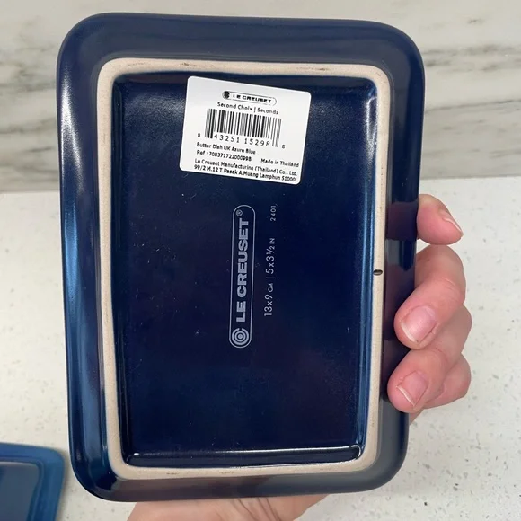 Le Creuset Butter Dish Ombre Azure Blue NWT - Picture 9 of 13
